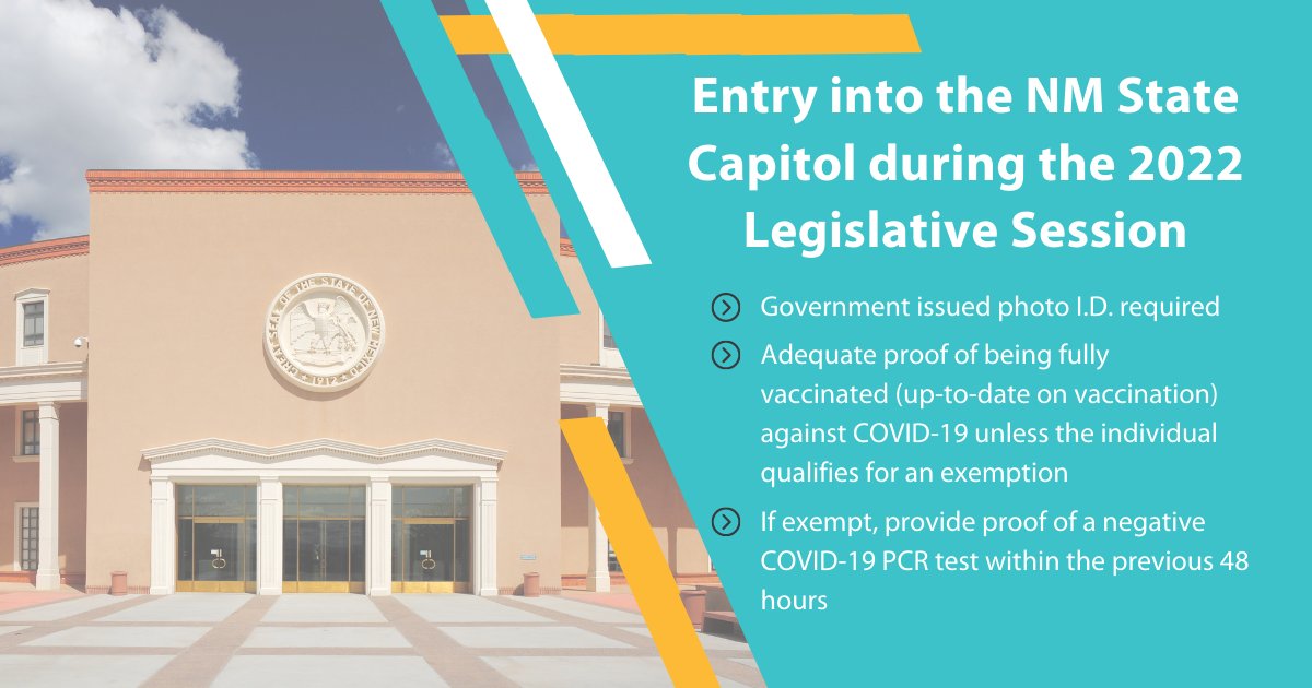Planning to go to the Capitol during Legislative Session this year? There are some new requirements and screenings for members of the public. Read the full guidelines here : nmlegis.gov/Publications/C…
#nmleg #nmpol