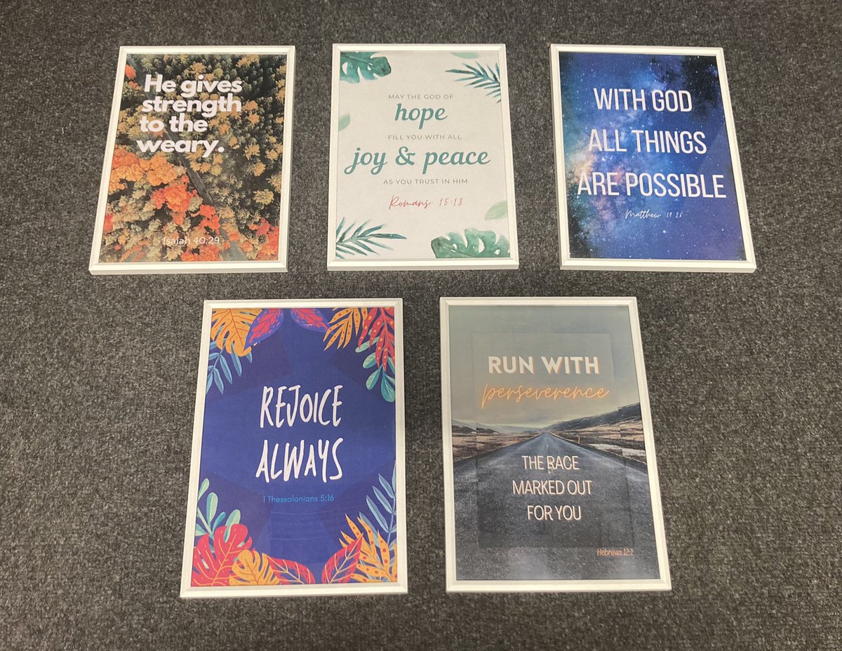 I’m beginning the gradual process of making our staff room more of a sanctuary for staff, starting with some artwork. Thanks @canva for making it quick and easy to design these posters! @AcademyStNics @AllSaintsColl #wellbeing #teachers #edutwitter #chaplaincy