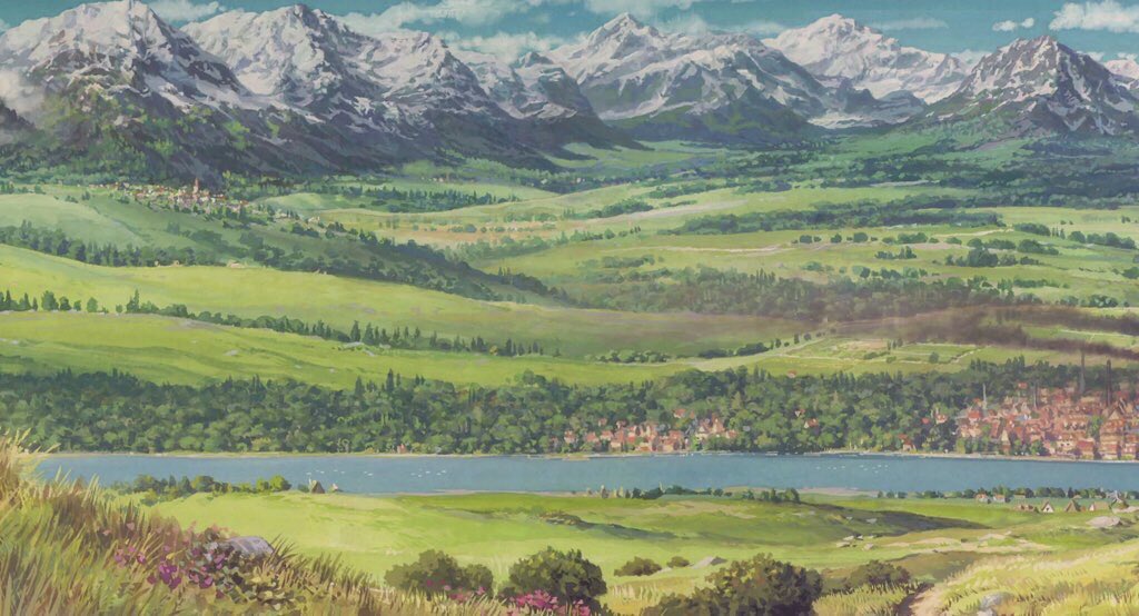 softblushs's tweet image. Howl’s Moving Castle (2004) film backgrounds