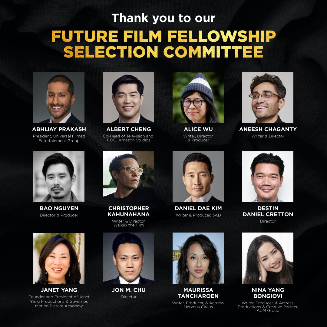 GOLD HOUSE (@goldhouseco) on Twitter photo Thank you to our venerable selection committee for their time and support: Abhijay Prakash, <a href="/albert_cheng/">Albert Cheng</a>, <a href="/thatalicewu/">Alice Wu δΌζθ</a>, <a href="/aneeshchaganty/">Aneesh Chaganty</a>, <a href="/baomnguyen/">Bao Nguyen</a>, <a href="/chriskahunahana/">Christopher Kahunahana</a>, <a href="/danieldaekim/">Daniel Dae Kim</a>, <a href="/destindaniel/">Destin Cretton</a>, <a href="/janetyang1/">Janet Yang</a>, <a href="/jonmchu/">Jon M. Chu</a>, <a href="/MoTancharoen/">Maurissa Tancharoen</a>, <a href="/NYBongiovi/">Nina Yang Bongiovi</a>! Thank you to our venerable selection committee for their time and support: Abhijay Prakash, <a href="/albert_cheng/">Albert Cheng</a>, <a href="/thatalicewu/">Alice Wu δΌζθ</a>, <a href="/aneeshchaganty/">Aneesh Chaganty</a>, <a href="/baomnguyen/">Bao Nguyen</a>, <a href="/chriskahunahana/">Christopher Kahunahana</a>, <a href="/danieldaekim/">Daniel Dae Kim</a>, <a href="/destindaniel/">Destin Cretton</a>, <a href="/janetyang1/">Janet Yang</a>, <a href="/jonmchu/">Jon M. Chu</a>, <a href="/MoTancharoen/">Maurissa Tancharoen</a>, <a href="/NYBongiovi/">Nina Yang Bongiovi</a>!