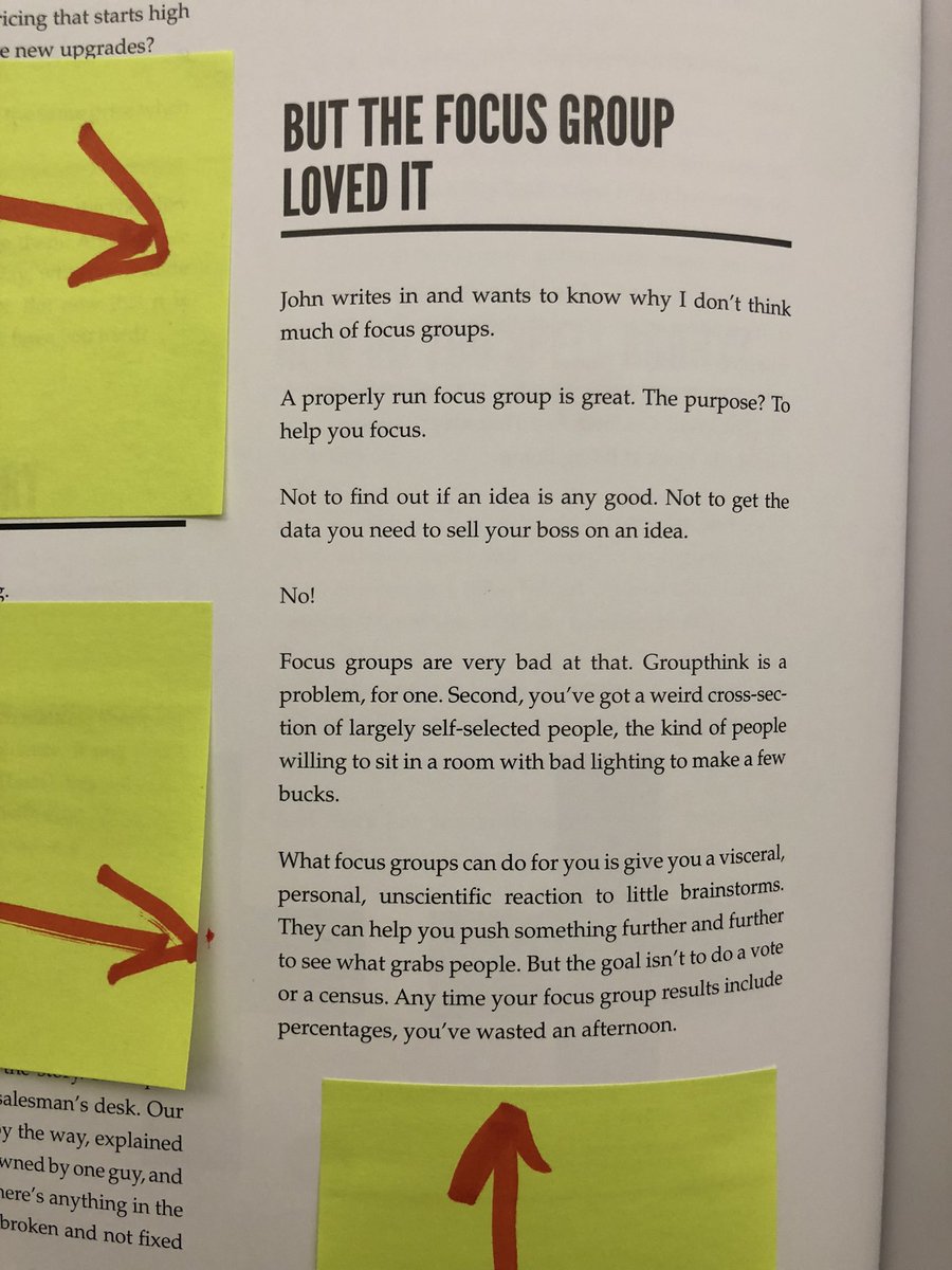 Today’s page of the day! 

Moxie students are preparing for their in-class feedback event next week &amp; figuring out what a focus group is and what it isn’t. 

This is a great opportunity for students to get specific feedback on their businesses from peers before asking the public.