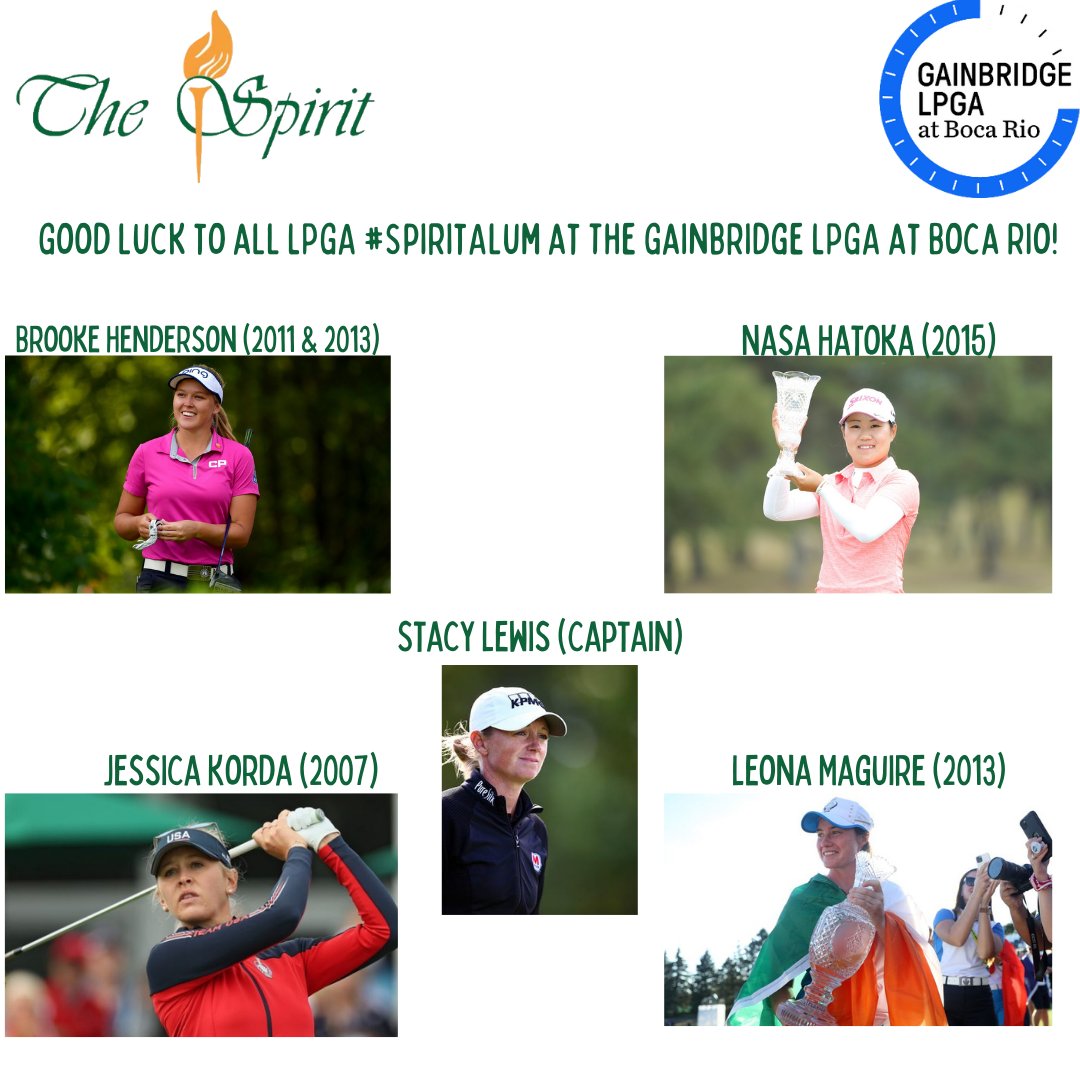 thespiritgolf's tweet photo. Good luck to all #SpiritAlum at the @GainbridgeLPGA! #LPGA #SpiritGolf https://t.co/ObFeXejeVw