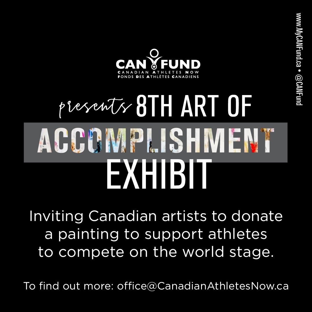 Proud Canadian Artists Wanted❗️

The CAN Fund Art of Accomplishment Exhibit was created to connect Canadian artists and athletes. The artists’ paintings are sold as a fundraiser to support our 🇨🇦athletes!

To donate a painting &amp; find out more Email office@CanadianAthletesNow.ca