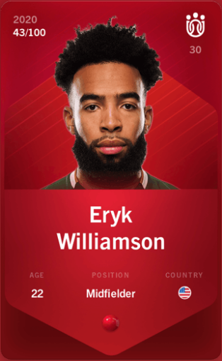 RNM_Sorare's tweet photo. 1 year ago i was introduced to #sorare 🙏

Let's just say it's been hard to go back to TopShot after that 😅

To celebrate this, Im gonna giveaway a Williamson Rare Card 🤝(Lowest Ask: 0.075)

Follow + RT to participate

Winner reveal on Saturday 🍀 GL

#soraregiveaway https://t.co/heYUiNoEVf
