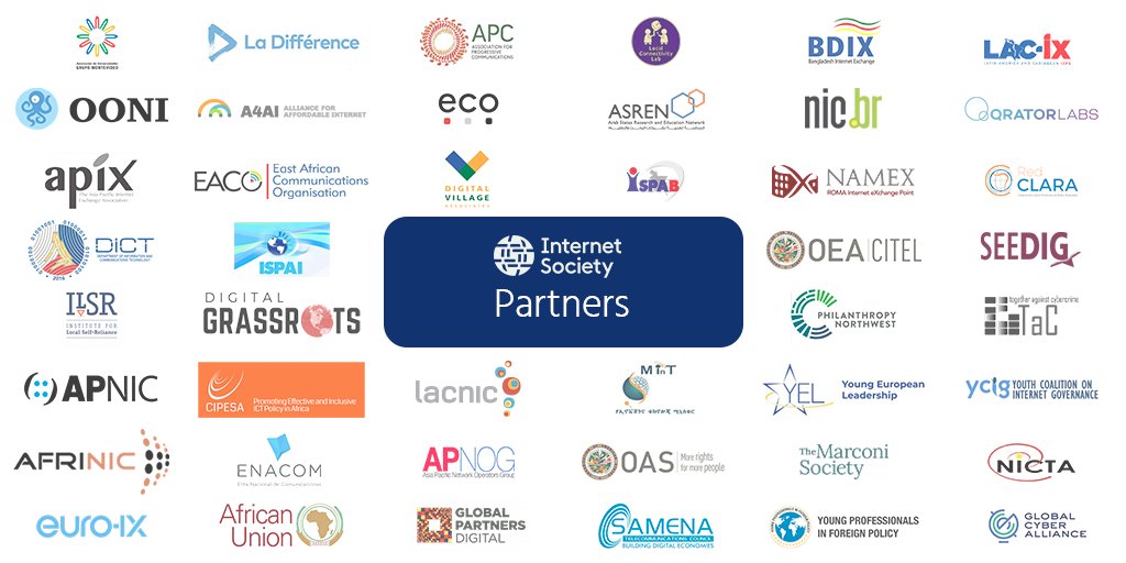 Logos of Internet Society partners 