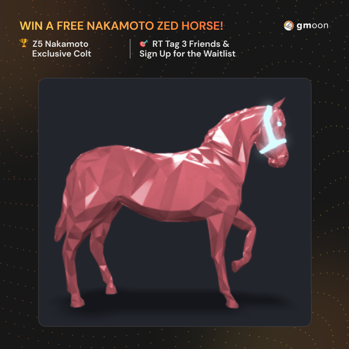 gmoonapp's tweet photo. 🆓🐎 FREE NFT GIVEAWAY 🐎🆓

☑️ Sign up for the Waitlist 👉 https://t.co/s5mxCeSKbm
☑️ RT &amp; tag 3 friends 👇

Giveaway will happen this weekend. LFG! https://t.co/M10lwgblTI