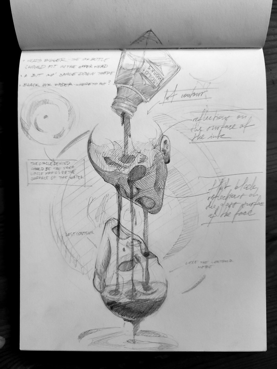 StanSolo9's tweet photo. Found the very sketch of The POUR - the very first piece of BLACK INK ORDER art collection #blackinkorder #inkblooded #nftart #nft #sumihentai #inkfetish #inksketxh #glasshead https://t.co/RPe5PiQ1cr
