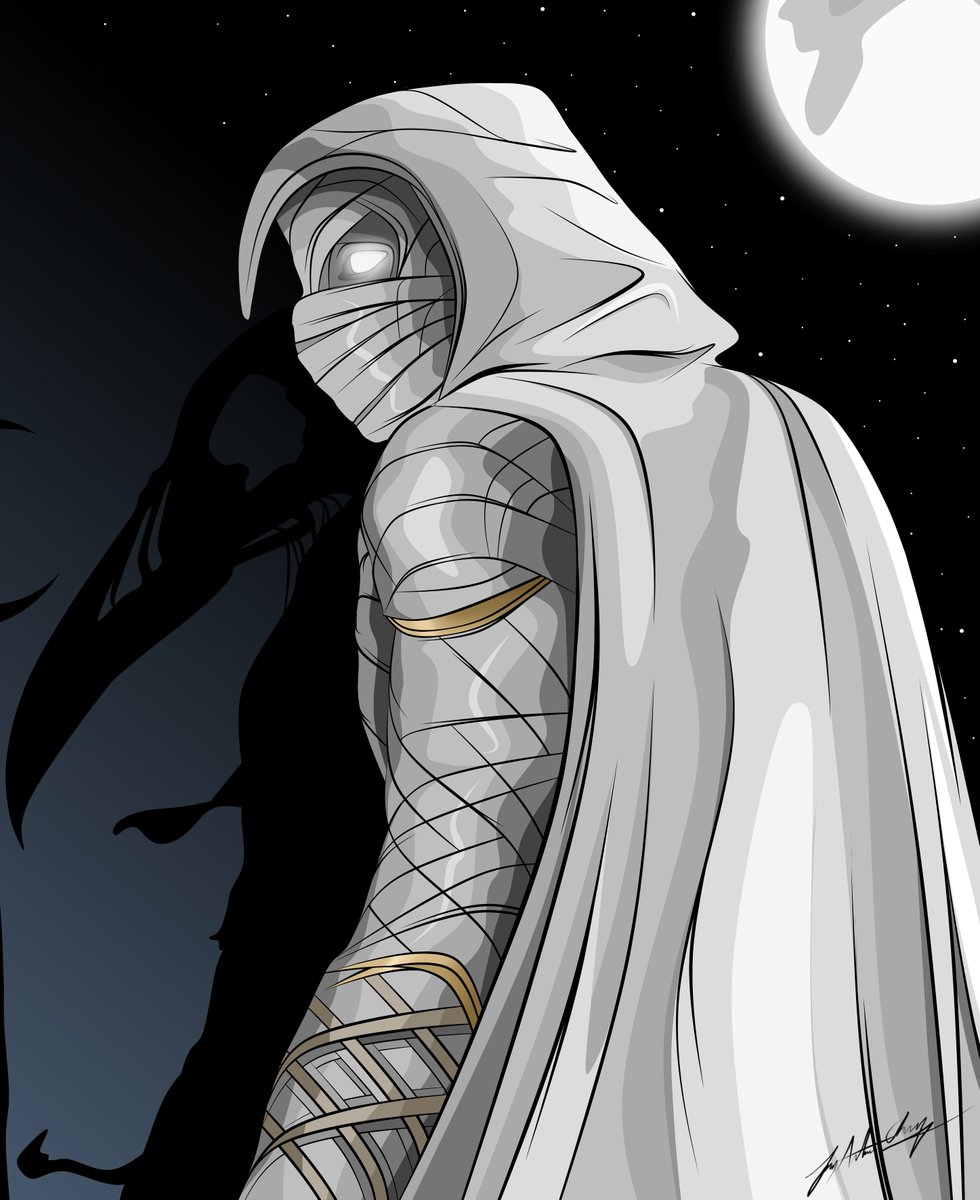 JohnStarkArt's tweet photo. Accept the chaos🌒
Release the chaos🌕
#MoonKnight #OscarIsaac 
#Marvel https://t.co/VSwprxcWCQ