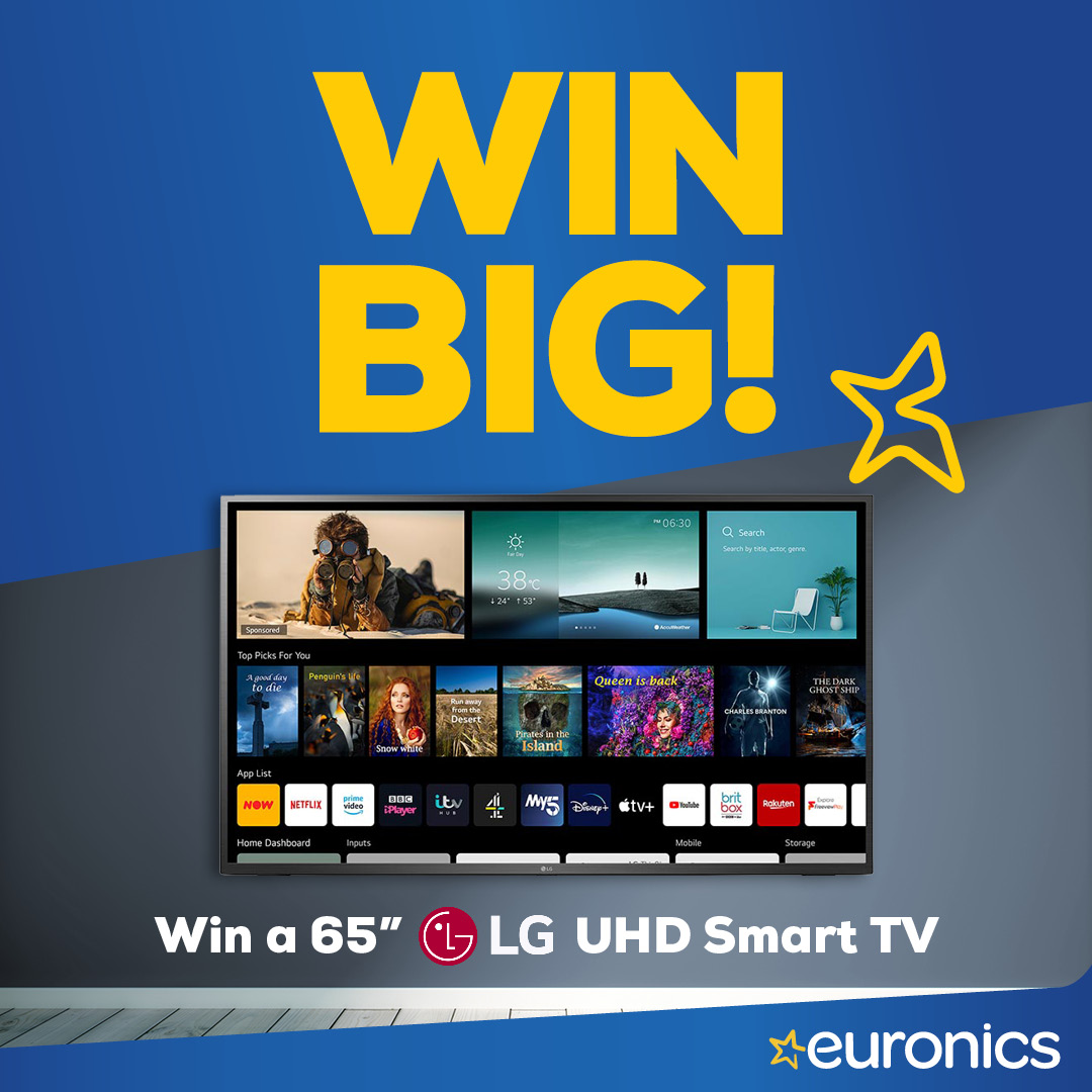 EuronicsIreland's tweet image. 🚨Competition Time🚨
Want to be in with a chance of winning a 65" LG Smart TV? 
Simply like our follow us RT this tweet! 
For a bonus chance to win, sign-up to our newsletter here: euronics.ie/pages/newslett…

#Competition #Giveaway