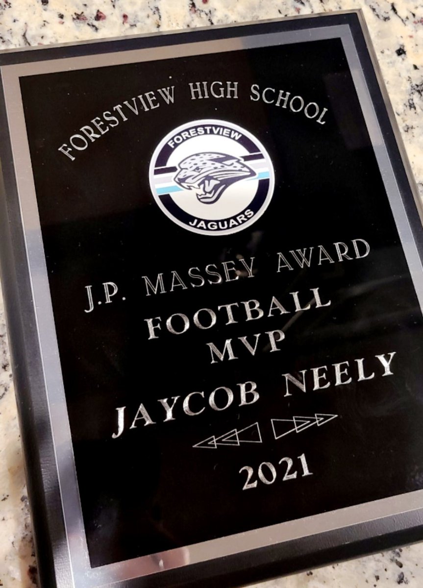 Blessed to receive the MVP Award for football this year. Thank you to all of my coaches and teammates.