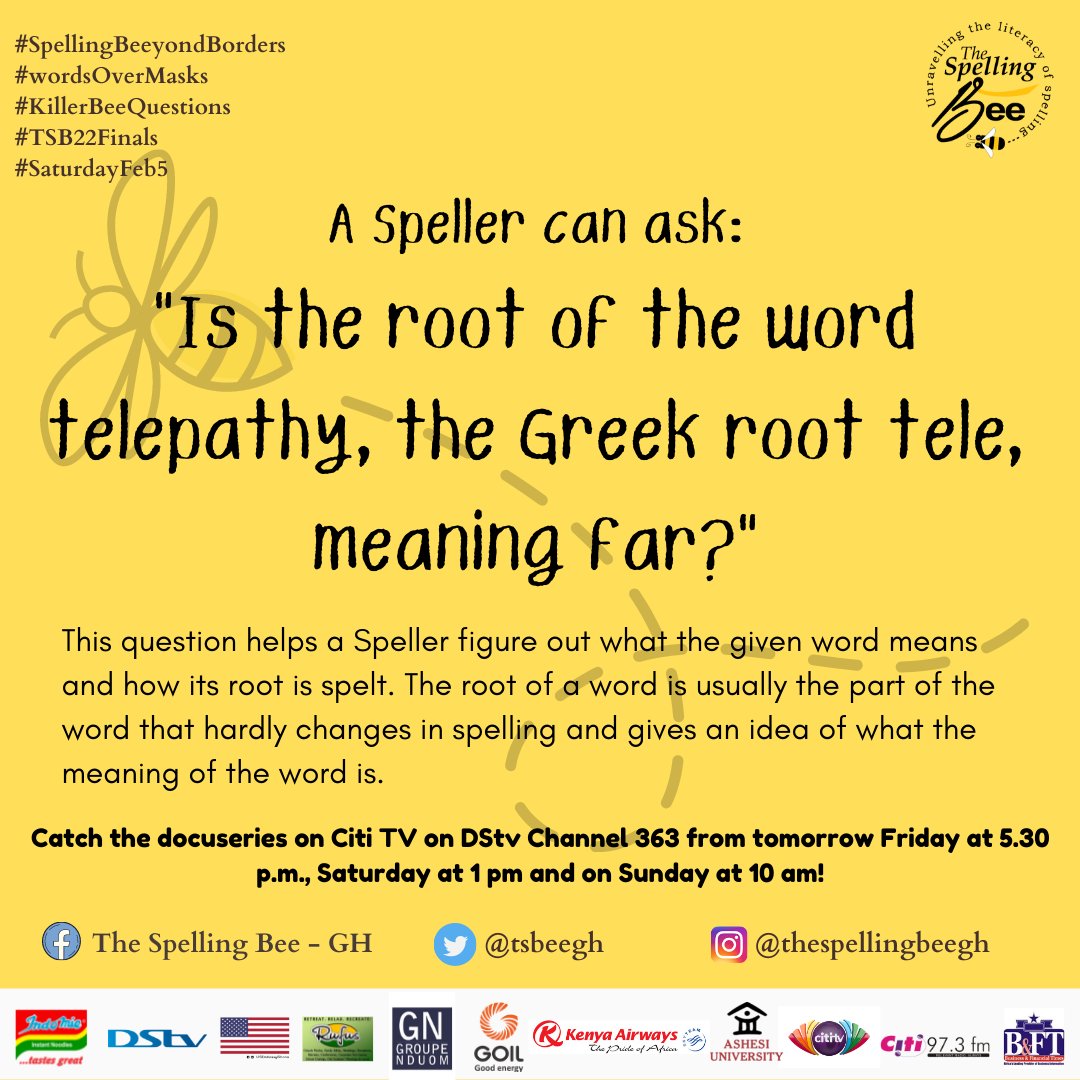 tnsbeegh's tweet photo. Shouldn’t your 7-13-year-old learn spelling this way?
Enrol them now at https://t.co/Vm3N71cIcY
#SpellingBeeyondBorders #WordsOverMasks #KillerBeeQuestions #TSB22Finals https://t.co/poWchJ8zZC