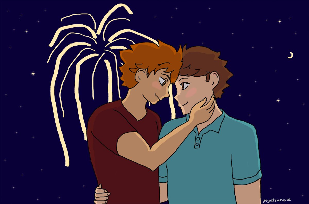 🌌POV: you're Marisol Oikawa watching your father fall (even more) in love with Sho-tío underneath the fireworks &amp; starry sky🌌

artwork for <a href="/AniNinjaSpaz/">Sara ✻ local WIP cryptid 👽</a>'s amazing fic for @oihinabang:
☀️🌱Animal Pancakes and Pillow Fort Sleepovers:
Marisol Oikawa's Guide to Dating Her Papa🌱☀️