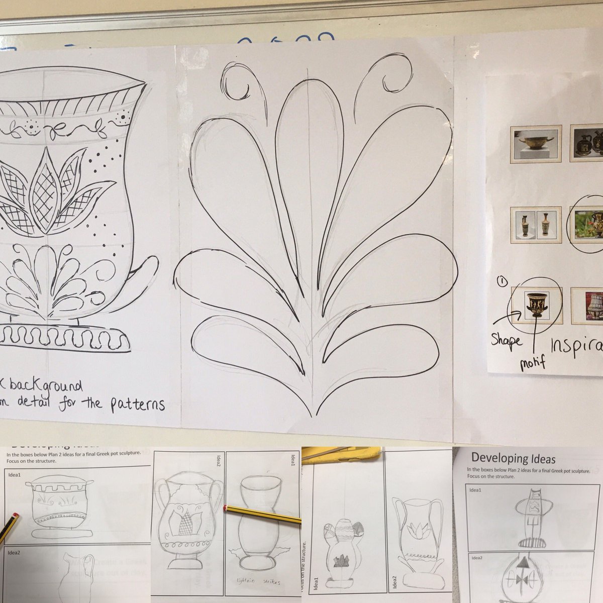 belindajohn71's tweet image. In Year 5 we discussed Greek art and design. Looking at features and patterns to inform our own vase designs @OURLADYSASPULL #sculpture #clay #greekdesign #patterns #symmetry