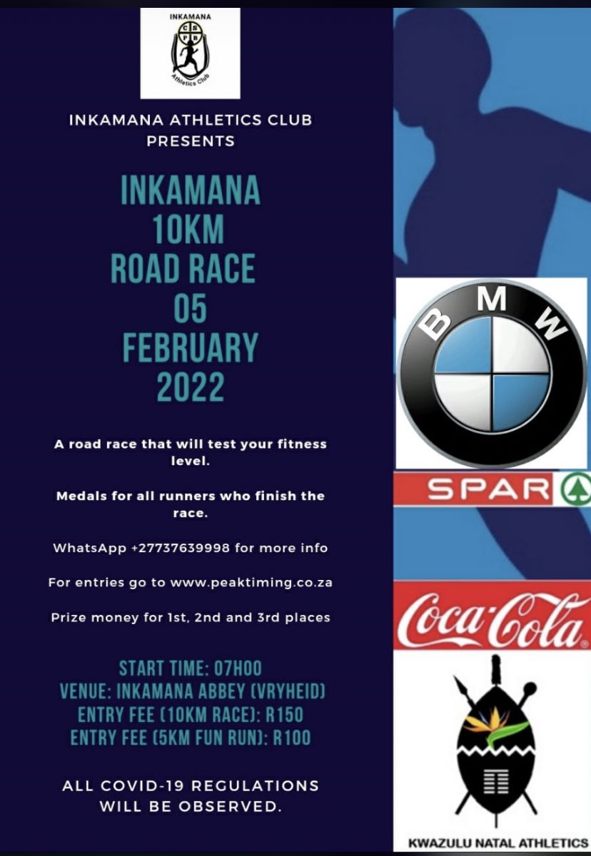Africa665's tweet photo. Vryheid family, hope you get a chance to attend! 
#Inkamana10kmRace
@felix_hlophe 

@Banele_Global 
@NormahMbatha 
@Hlono 
@SuperEbza 
@Brother_Zakes 
@Rotacamp 
@Mhlongons 
@SkhonaN https://t.co/EfxH0nJJcD