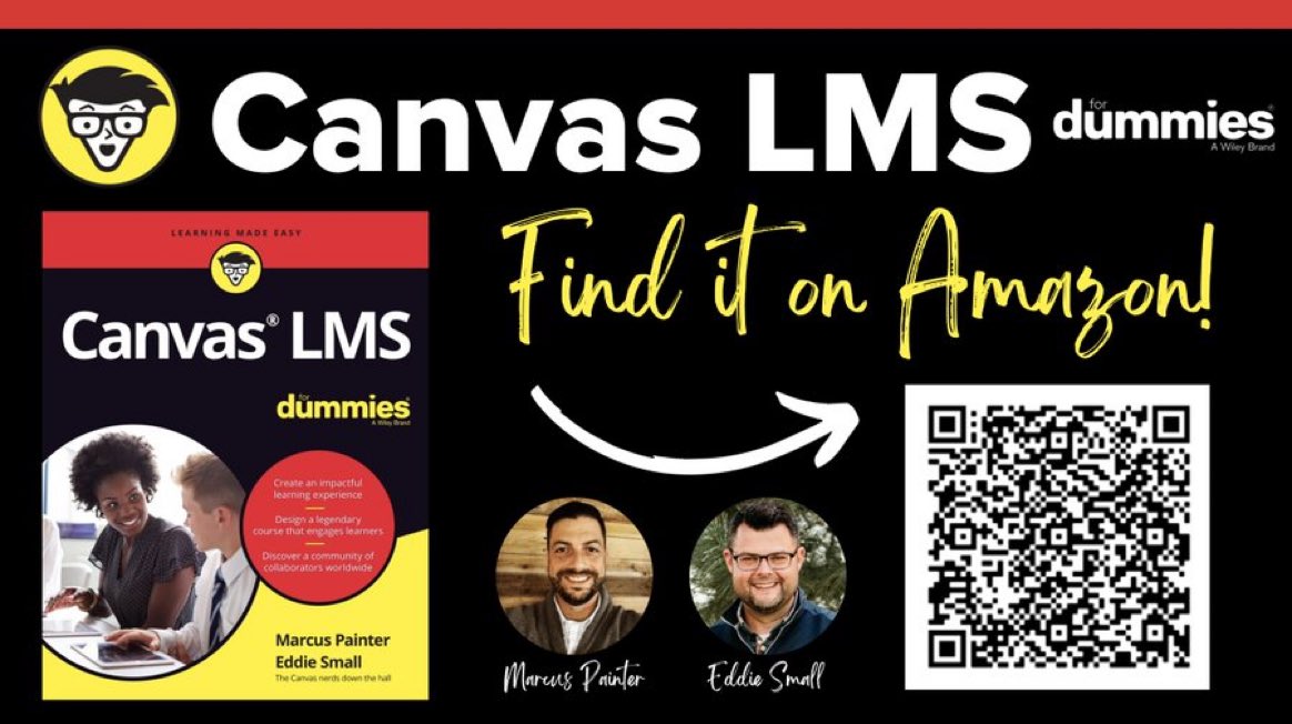 smallindiana's tweet photo. Hey, @fetc attendees!

Do you use @CanvasLMS ?

Looking for an additional way to support your ongoing learning?

Find our new @ForDummies book anywhere books are sold! @edtechmarcus @smallindiana 

Scan the QR code below to buy it on Amazon TODAY! 
#FETC #FETC22 #FETC2022 https://t.co/wNhCqs8JyF