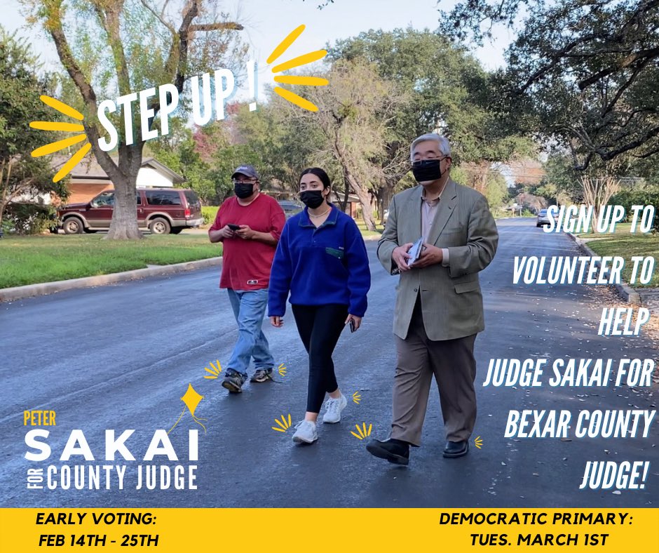 👟 Lace Up Your Shoes 
☎️ Get Your Phones Out 
🗣 Speak Out &amp; Say #VoteSakai !  

We are LESS THAN A MONTH away from the Democratic Primary, #BexarCounty! While the campaign has been working hard at getting out the vote, we cannot do it alone. We need YOU! See how you can help ⤵️