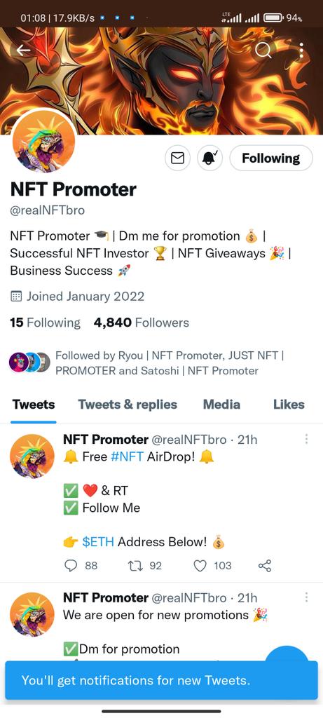 ebosh_t's tweet photo. @realNFTbro 0xD99C6Bfc9cabD078D1D243b5f2158F9934d91D7b https://t.co/UjZUPbMEdl