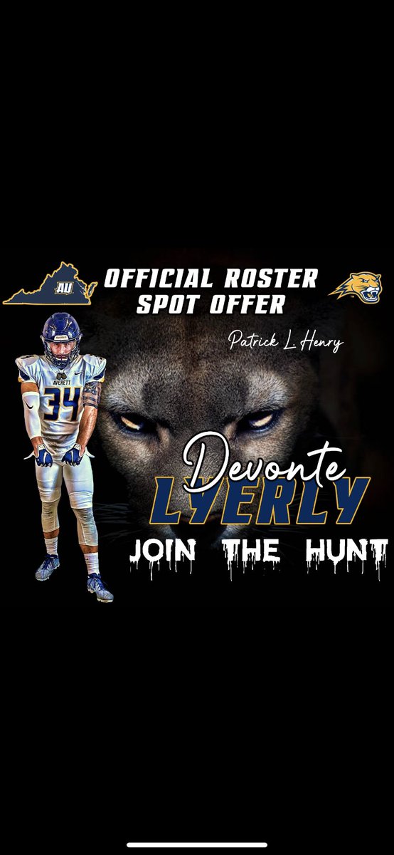 lyerly_devonte's tweet photo. Blessed to receive my second offer from @AverettFootball @CoachStevenson6 @coachphenry https://t.co/FKZ9whLCiQ
