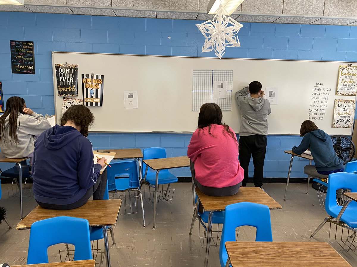 SusanByrnes04's tweet photo. Solving systems of linear inequalities scavenger hunt! Ss worked together to solve a system then walk around the room to find the correct graph⭐️ https://t.co/Tx4hBBApYl