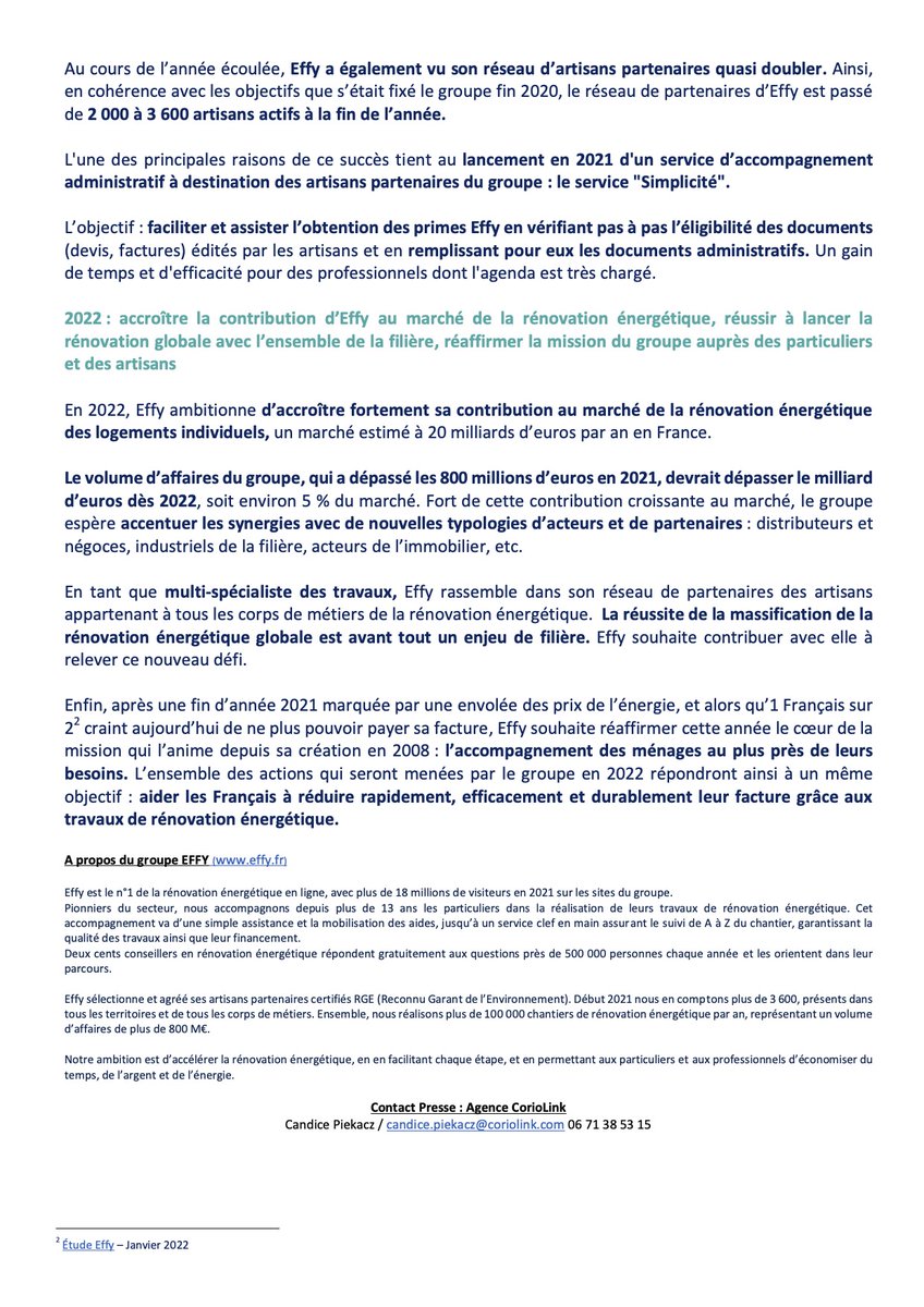 [#Communiqué] 📣 Lors de notre point presse annuel, <a href="/FredericUtzmann/">Frédéric Utzmann</a>, fondateur du groupe, a présenté un #bilan 2021 positif et des ambitions pour 2022 : 
✅ dépasser le millard d'euros de volume d'affaires
✅ contribuer auprès de ses partenaires à massifier la #rénovationglobale