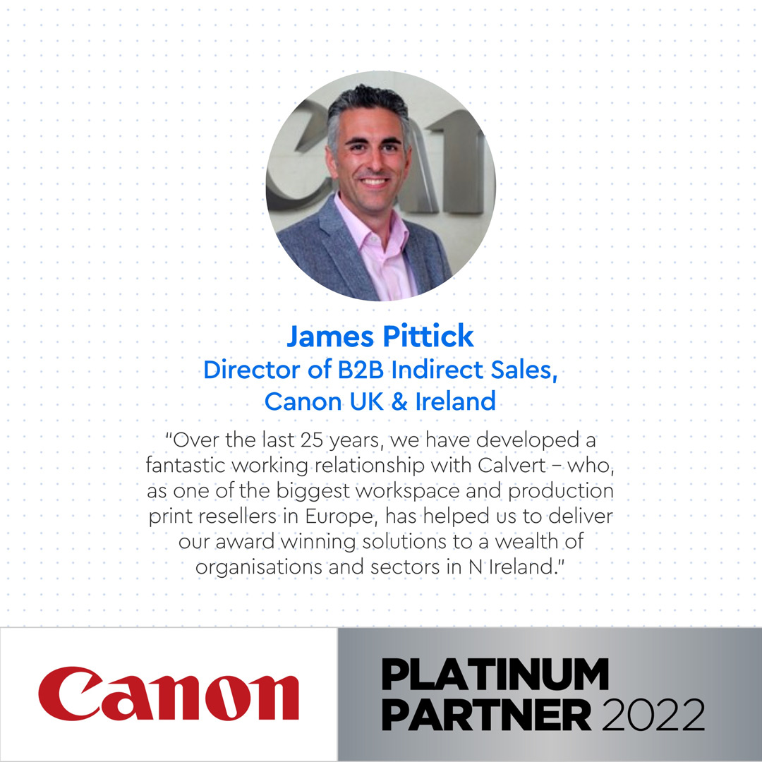 calvertoffice's tweet photo. Calvert is pleased to announce that it has once again been awarded Canon Platinum Partner status.

Read more: https://t.co/jmew4iIdnm

#calvertmakeworkflow #canonplatinumpartner https://t.co/Fqy63Z5tnf