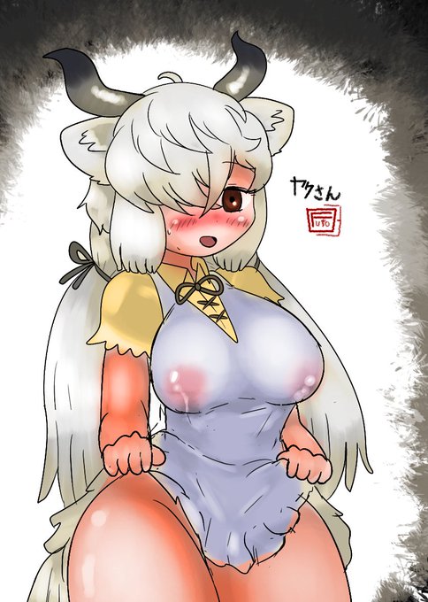 ヤクのバター茶合同のあとがきのムチムチヤクさんを軽く塗りました
本絵でも乳から垂れさせればよかったかなぁと思う 