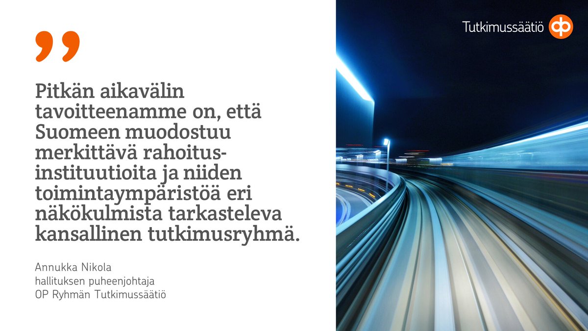 OP Ryhmän Tutkimussäätiö jakaa yhteensä 6 miljoonaa euroa talous- ja rahoitustieteelliseen tutkimukseen vuosina 2022–2025 🔎

Vuosittaisen 1,2 milj. euron apurahan lisäksi säätiö julkisti tänään erityishankkeen, jossa jaetaan 1,2 milj. euroa rahoitusinstituutioiden tutkimiseen.