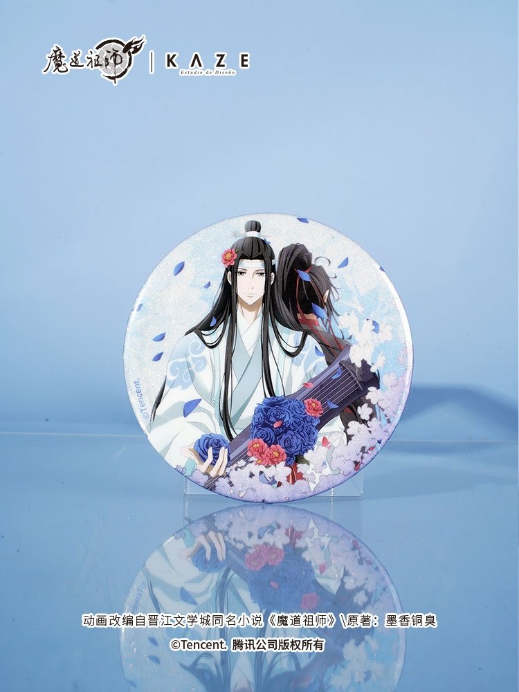 MDZS X KAZE Wangji's birthday merch! Badge, quicksand frame and