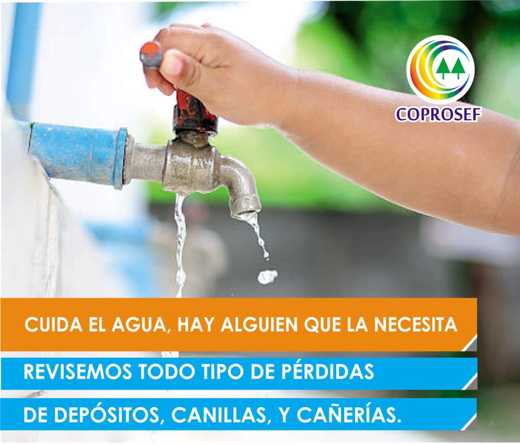 COPROSEF's tweet photo. #cuidemoselAGUA
#serResponsable
#coprosef #servicios #agua https://t.co/ntAD5vlOPX