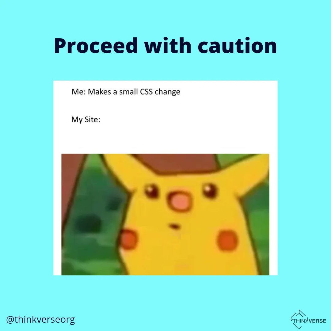 thinkverseorg's tweet photo. Share if you can relate. 
-
#CSS #CSSmeme #Developer https://t.co/l71ahKD5aG