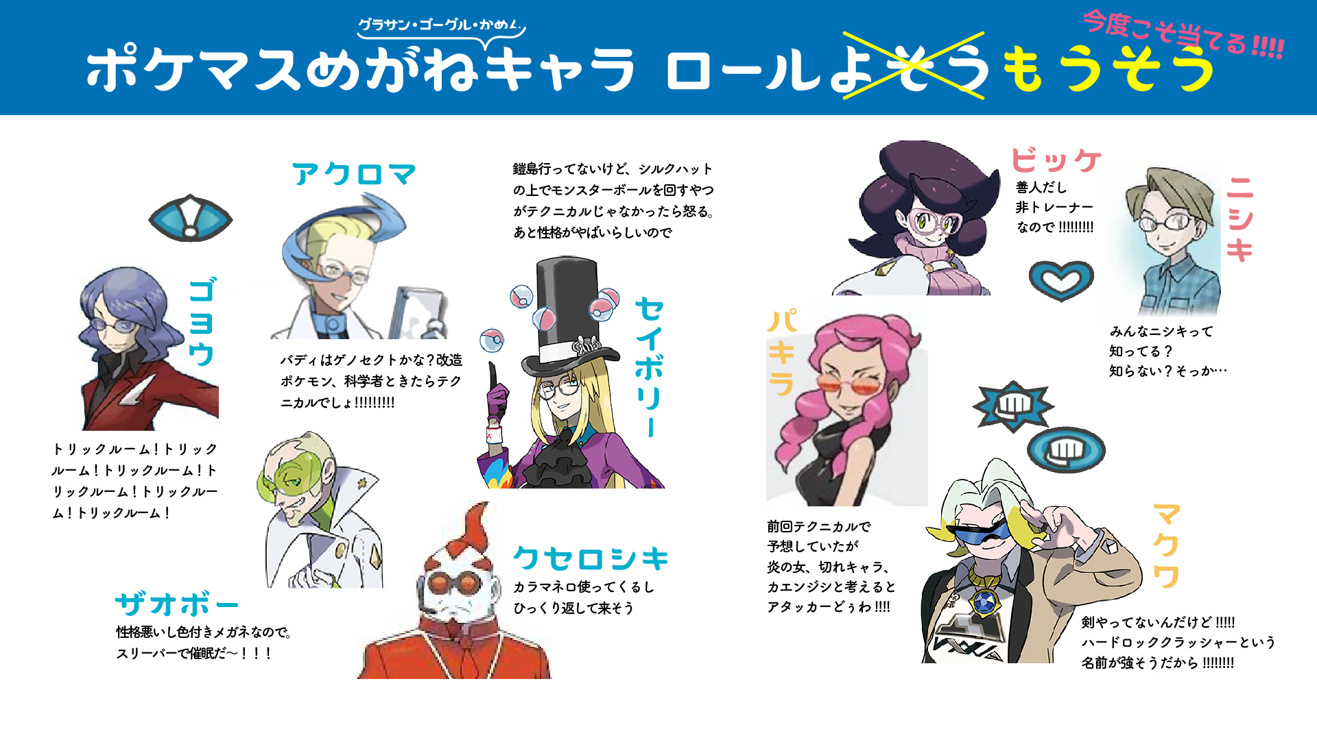 Twitter 上的 Ittya Rt Inpasio ポケマスめがねキャラロール分布 Ver 2 メガネキャラってなんとなくテクニカルが多そうですが実際どうなの と思って年秋に調べたロール表の最新版です グラサン勢の躍進 サポート進出に大注目だ