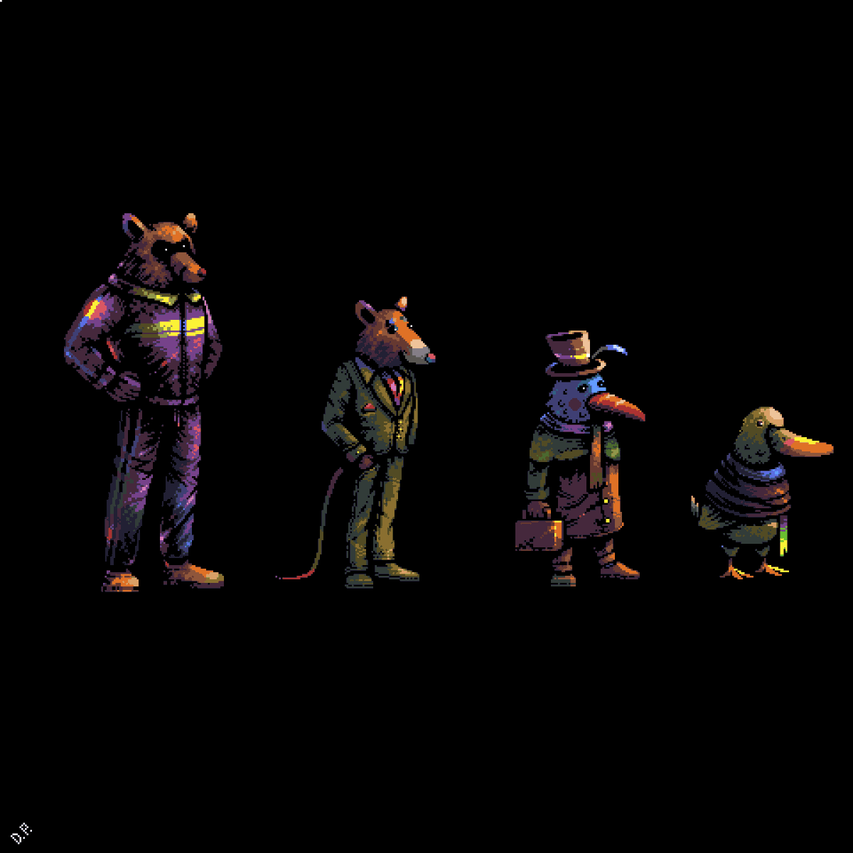 I mostly draw backgrounds, but sometimes also draw characters
#characterdesign #pixelart #ドット絵