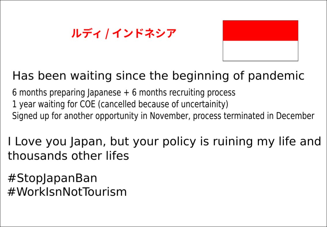 I mustered up my courage since I am very ashamed of what my life has became since I chose to seek a job in Japan.

Spent my savings, my time, my mental health and very frustrated.

#japantravelban
#workisnottourism