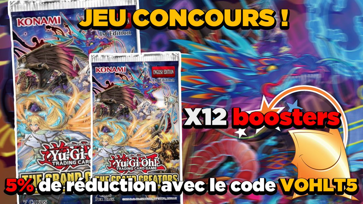 VohltOrigine's tweet image. QUI VEUT DES CARTES GRATUITES ? TAS 01/02/2022

CONCOURS DES GRANDS CREATEURS X12 
Gagne 12 boosters, pour ça c'est très simple. 

RT 🔃 + FOLLOW ❤️ nos 2 comptes -&amp;gt; 
@VohltOrigine &amp;amp; @Park_age
 
PROFITE AUSSI DE 5% DE REDUCTION AVEC LE CODE
VOHLT5 SUR parkage.com/fr
