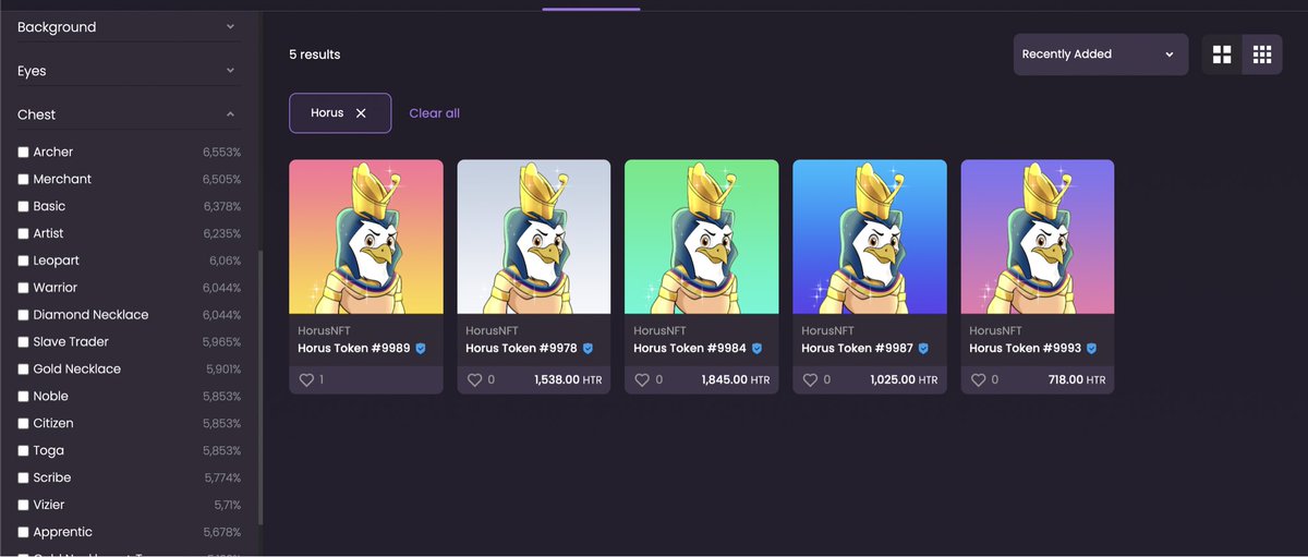 We have updated the rarity of your Horus 👀 

You can on the markerplace sort by attribute and see your rarity percentages! 

hathormarketplace.com/collection/Hor…

hathornft.art has not moved and displays the scores which will be useful for play2earn 🎯