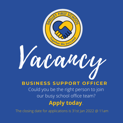 ShelleyFirst's tweet photo. We have a vacancy in our busy school office. Could you be the right person to join our team? 
To see the full advert and recruitment pack follow the link.
https://t.co/fKUtT0G3Q2 https://t.co/H76ICBoHKF