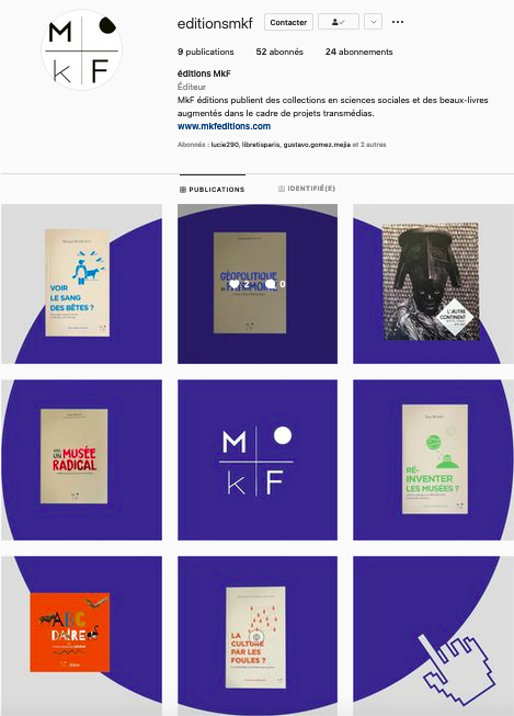 Les <a href="/EditionsMkF/">MkF</a> sont sur <a href="/instagram/">Instagram</a> ! Rejoignez-nous : bit.ly/3u607jo