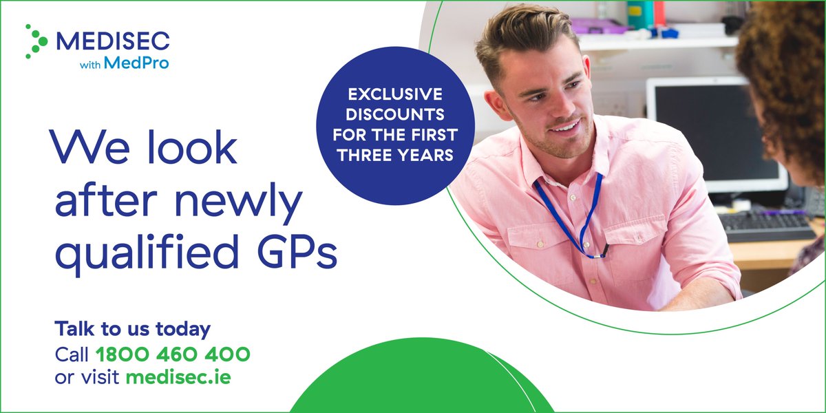 MedisecIreland's tweet photo. Talk to @MedisecIreland about joining us today as a newly-qualified GP and see the benefits of membership, including exclusive discounts for the first three years.
#Medisec
#welookafteryou https://t.co/3jxn4fnpwk
