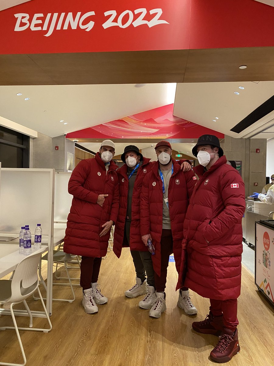 First meal in the  <a href="/Beijing2022/">Beijing 2022</a> 
 Village was delicious, almost as fresh as our new <a href="/lululemon/">lululemon</a> <a href="/TeamCanada/">Team Canada</a> kit 😎
<a href="/bencoakwell/">Ben Coakwell</a> <a href="/Ryansoms/">Ryan Sommer</a> <a href="/CamStones/">Cam Stones</a>