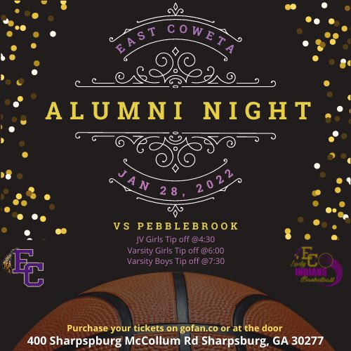 Tomorrow- ALUMNI NIGHT!!
All alumni from the EC basketball program please come out and support!💜💛#EcOnTop