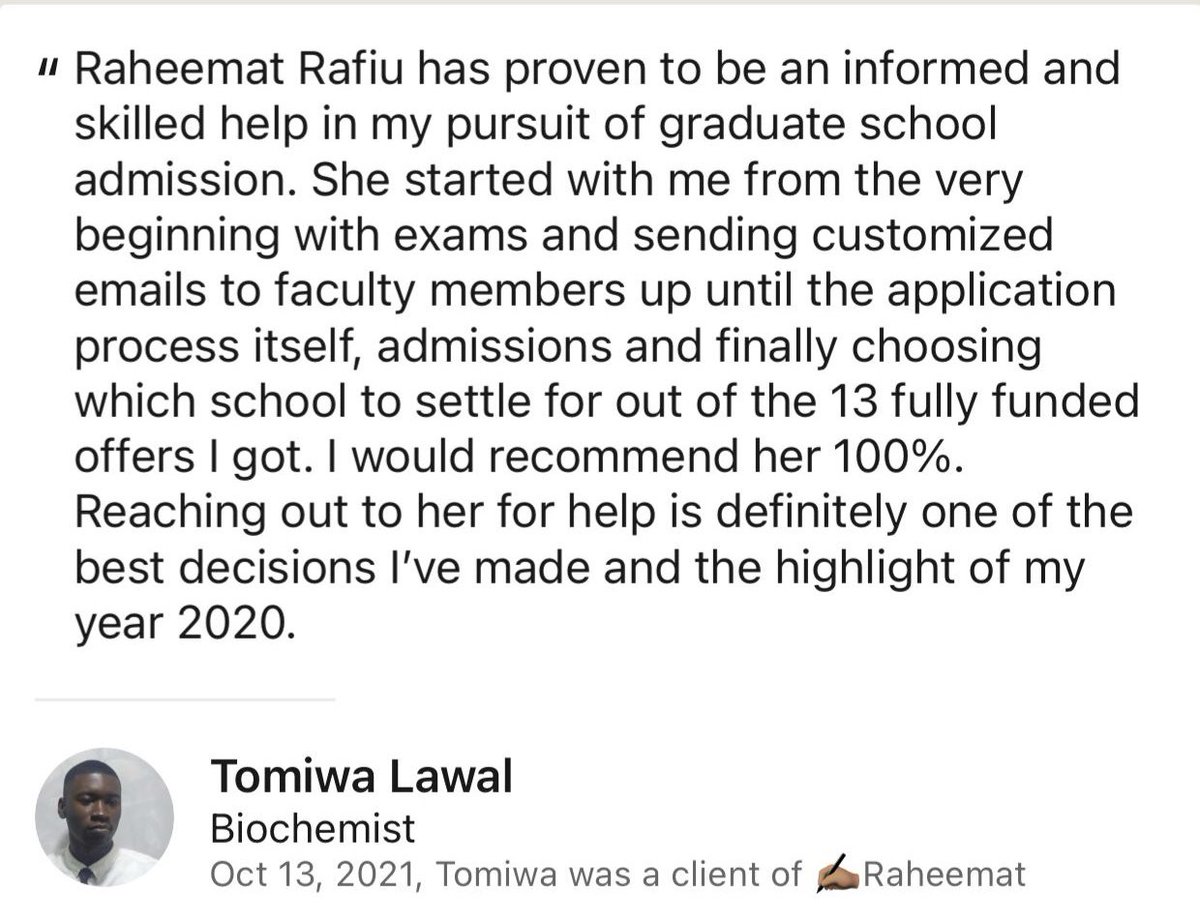 Grad_School_Hub's tweet image. Some of the testimonials from the previous cohort. Registration for The Graduate School Hub mentorship program (Cohort 4) is on. Send a LinkedIn message or email (details in the bio)