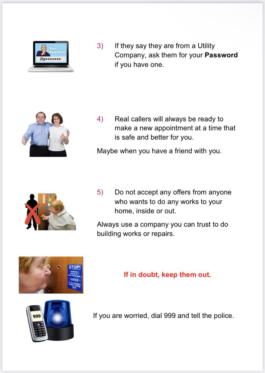 Hi all, this is just a reminder of what to do if someone you do not know knocks on your door. 

Remember to keep safe always.