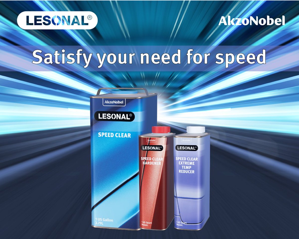 AkzoNobel_AACNA's tweet photo. Complete more jobs in less time with #Lesonal Speed Clear – proven to help maximize your shop’s bottom line and increase production. Learn more at https://t.co/hrMpZtHWFB
#AkzoNobelRefinish https://t.co/2AOz77DyCA