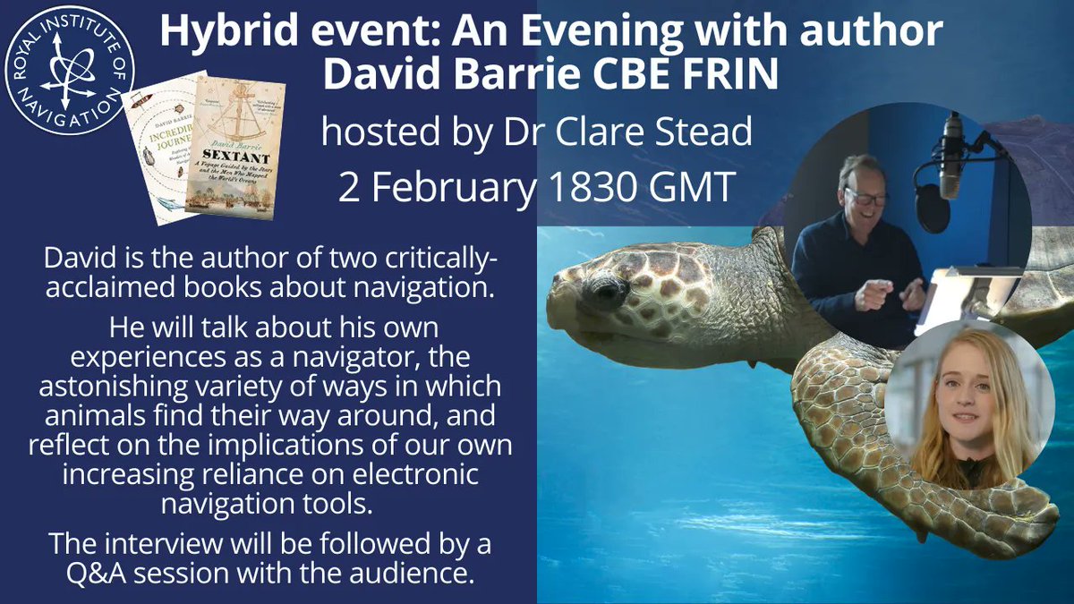 at_RIN's tweet photo. Coming up next week: An Evening with @barrieauthor hosted by @steadcv. This event will be a hybrid event - register now to join us in person at the Royal Lymington Yacht Club or save the zoom link to watch live! #AnimalNavigation #HistoryOfNavigation
https://t.co/MdKxJtRUIi https://t.co/Qq2GtoGkvx