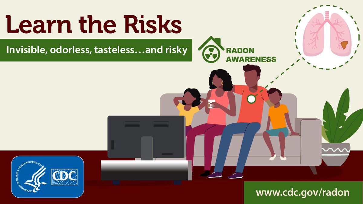 Radon causes about 21,000 lung cancer deaths each year, according to the #EPA. Smoking & radon exposure increases the risk of lung cancer. Call 1-800-QUIT-NOW for help quitting smoking. Lower radon risks: bit.ly/3wIlDZK #RadonAwarenessWeek