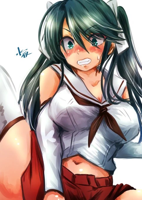 #艦これ版深夜の真剣お絵描き60分一本勝負
#艦これ版真剣お絵描き60分一本勝負_20220127
#五十鈴

ラッキースケベ?五十鈴さん 