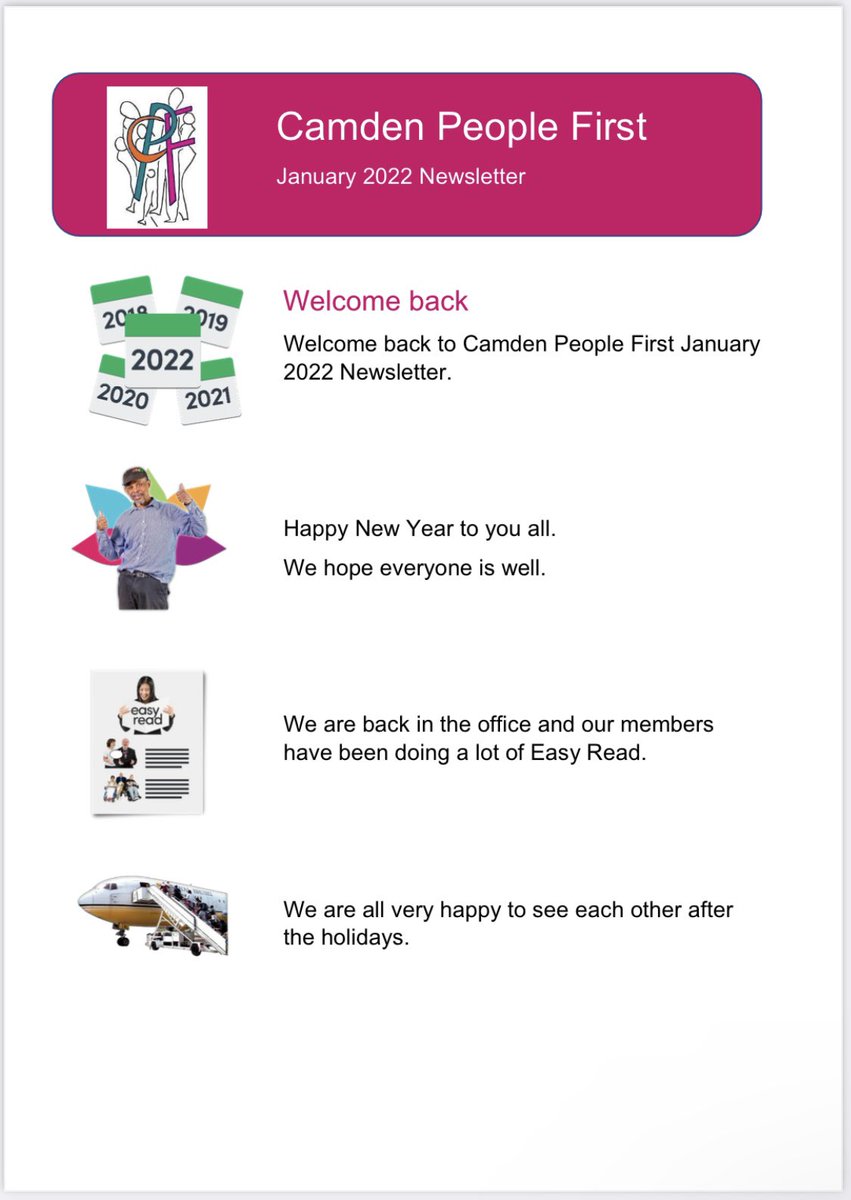 InfosCPF's tweet photo. Hi everyone,
Join us in reading our Camden People First January Newsletter. 

Please contact us if you need any advice or advocacy support. https://t.co/KJac9vVY8J