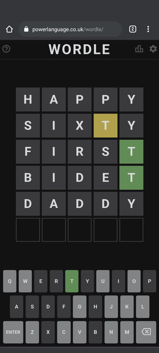 kavanagh_jordan's tweet photo. I used all my guesses today to wish my dad @TrampasKavanagh happy birthday.

Now I just have to get wordle in the next line https://t.co/BMUXdi5JJS