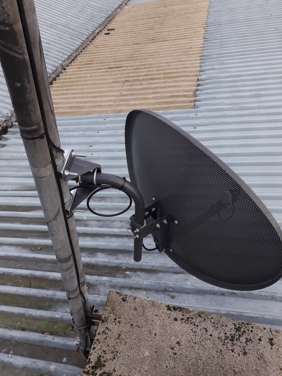 jasonmacfarland's tweet photo. Rooftop view of wind turbines off Cahore #jmcsats #saorview #install #sales #service #satellitetv #wexford https://t.co/IV7yhdIzWR