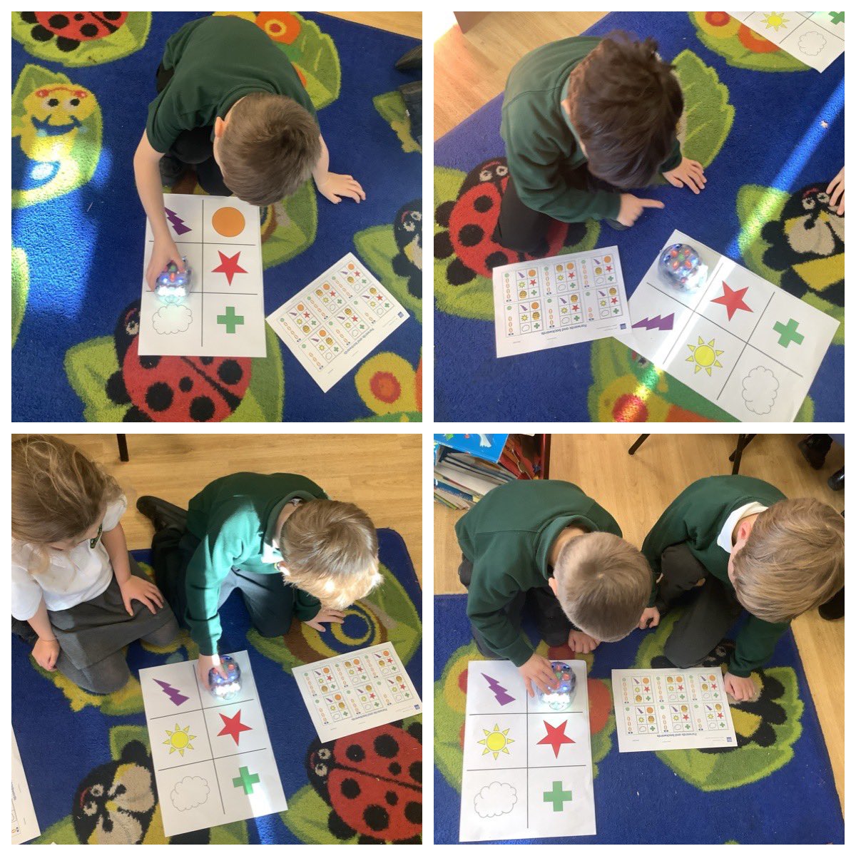 WalfordSchool's tweet photo. Class 1 have been combining commands to make a sequence for the Blu-bots @TC_ComputingHub 😀⭐️ We have enjoyed completing this challenge today! @RossonwyeRTC https://t.co/hbqrV6qQay